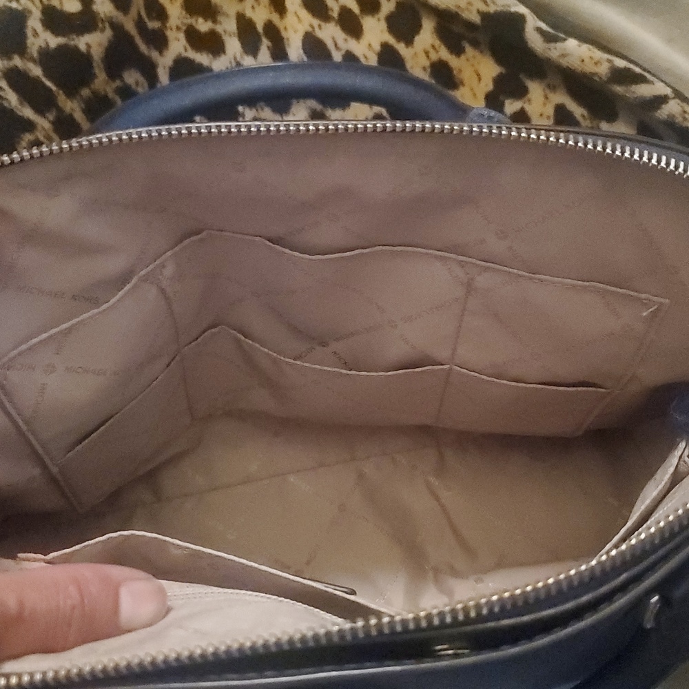 Michael Kors Blue Satchel with Structured Design - Picture 5 of 8